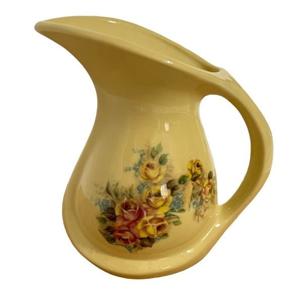 Vintage Yellow Floral Creamer Pitcher - Picture 1 of 9
